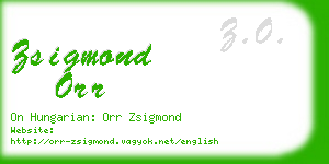 zsigmond orr business card
